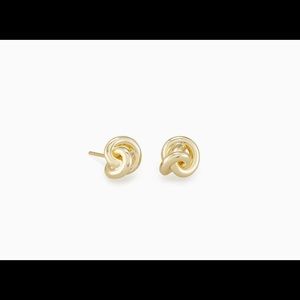 Kendra Scott tie knot gold earrings